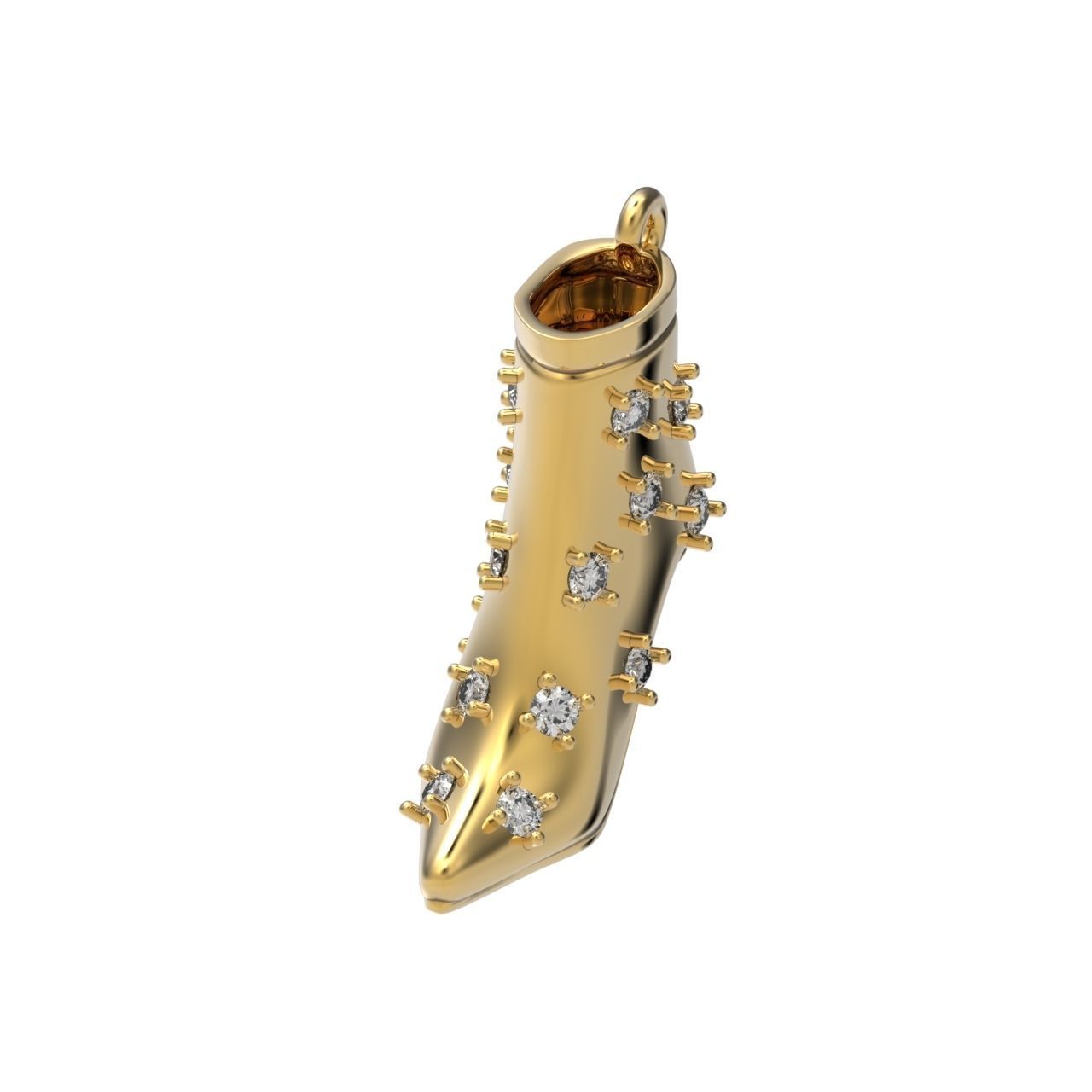 fashionable stylish pendant women boots with diamonds 439 3D print model_17