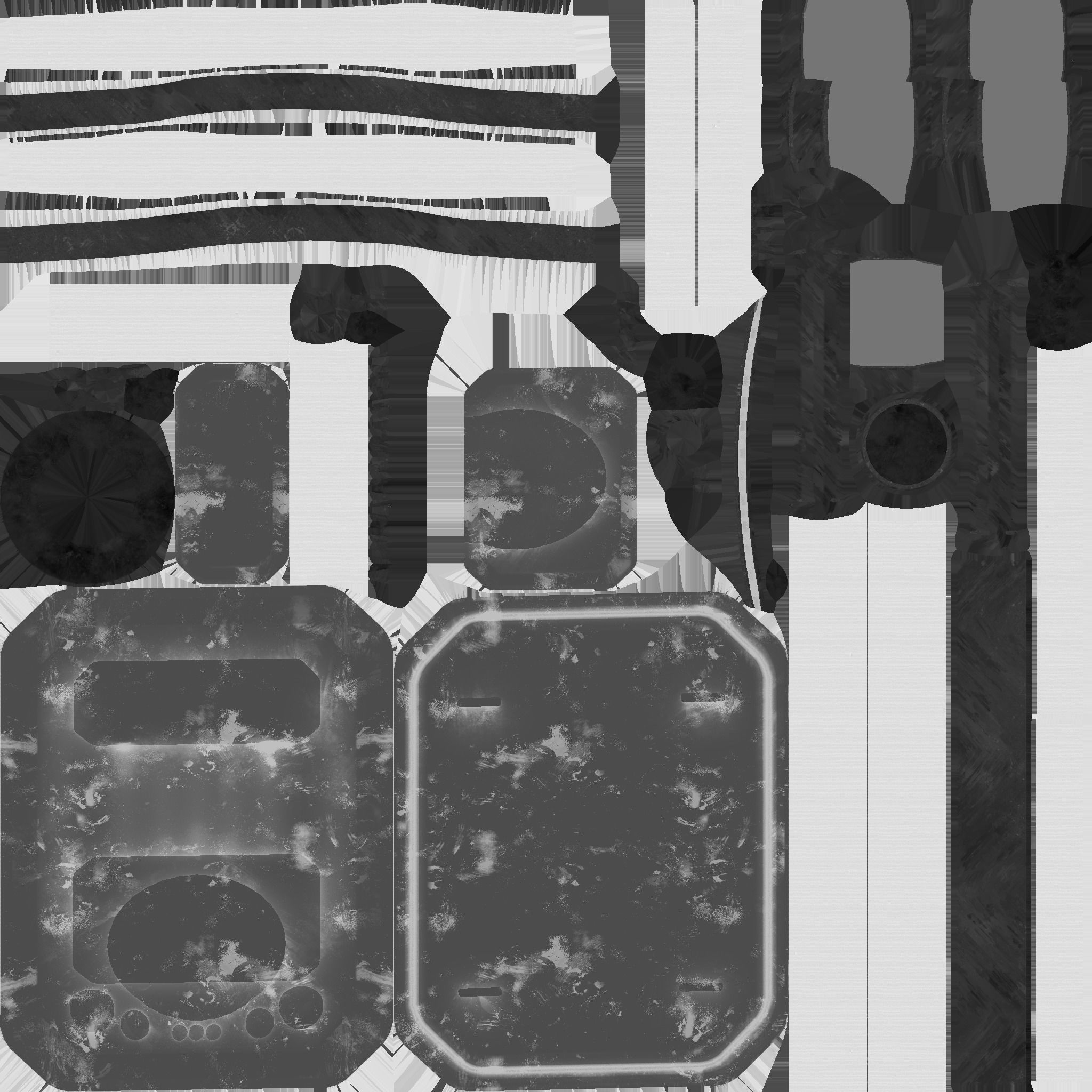 SciFi Backpack I08 Black Red - Fashion Character Design Low-poly 3D model_26