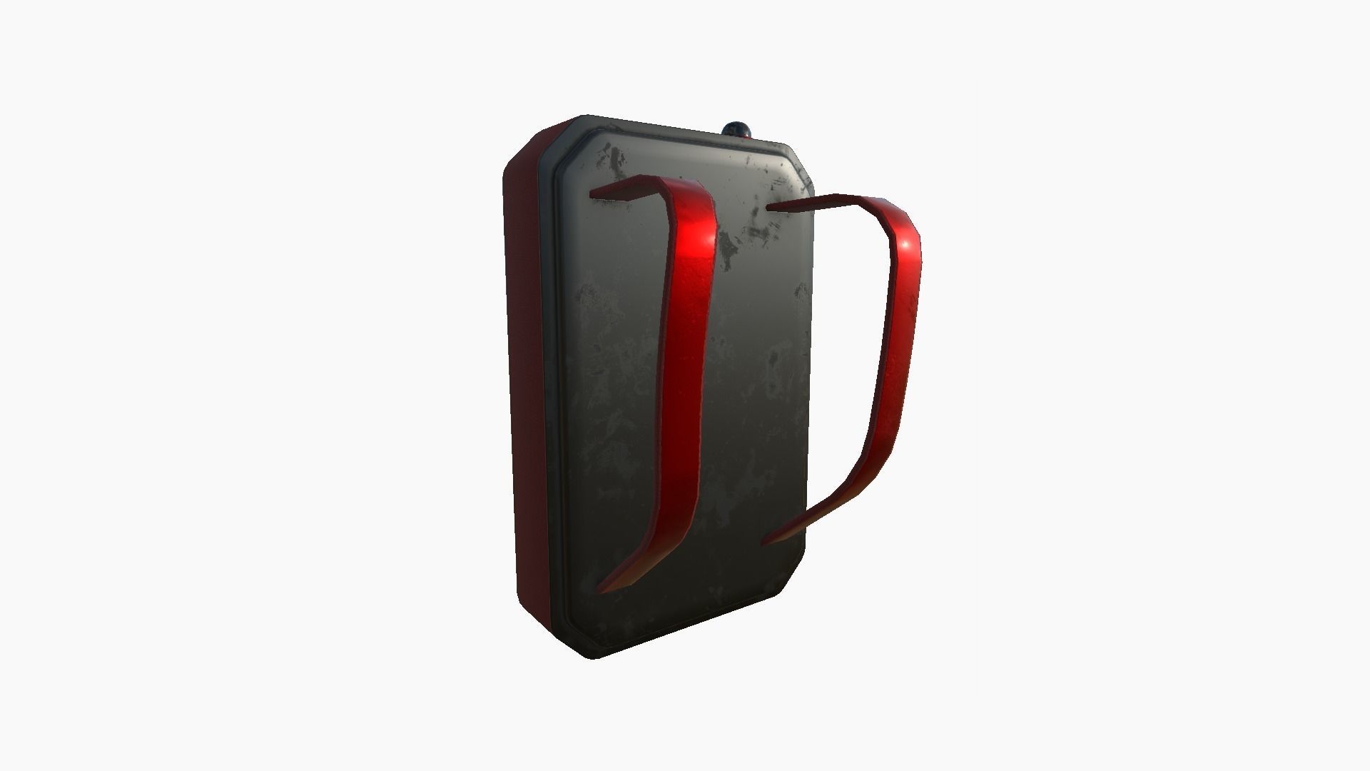 SciFi Backpack I08 Black Red - Fashion Character Design Low-poly 3D model_4