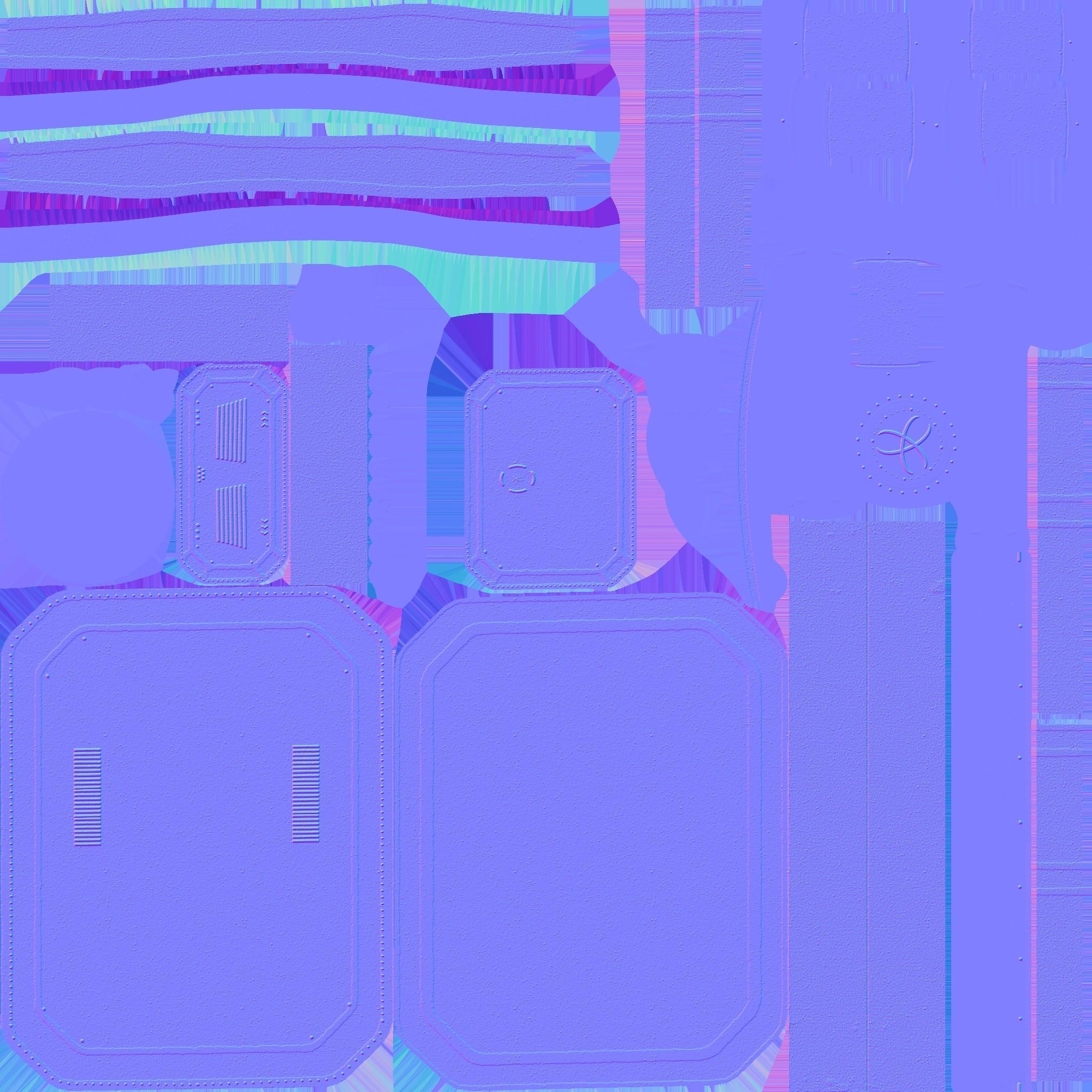 SciFi Backpack I09 Red - Fashion Character Design Low-poly 3D model_25