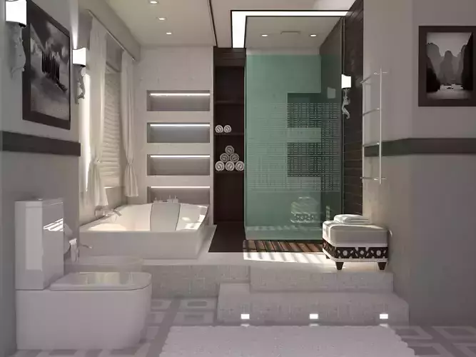 Bathroom 01 3D model