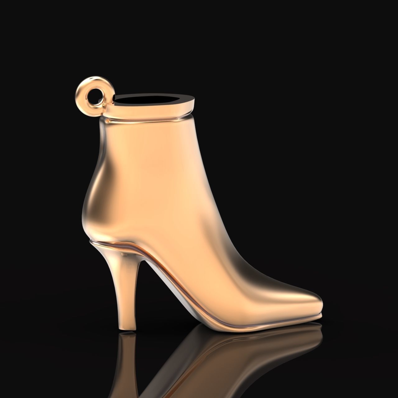 fashionable stylish pendant women boots 3D print model_36