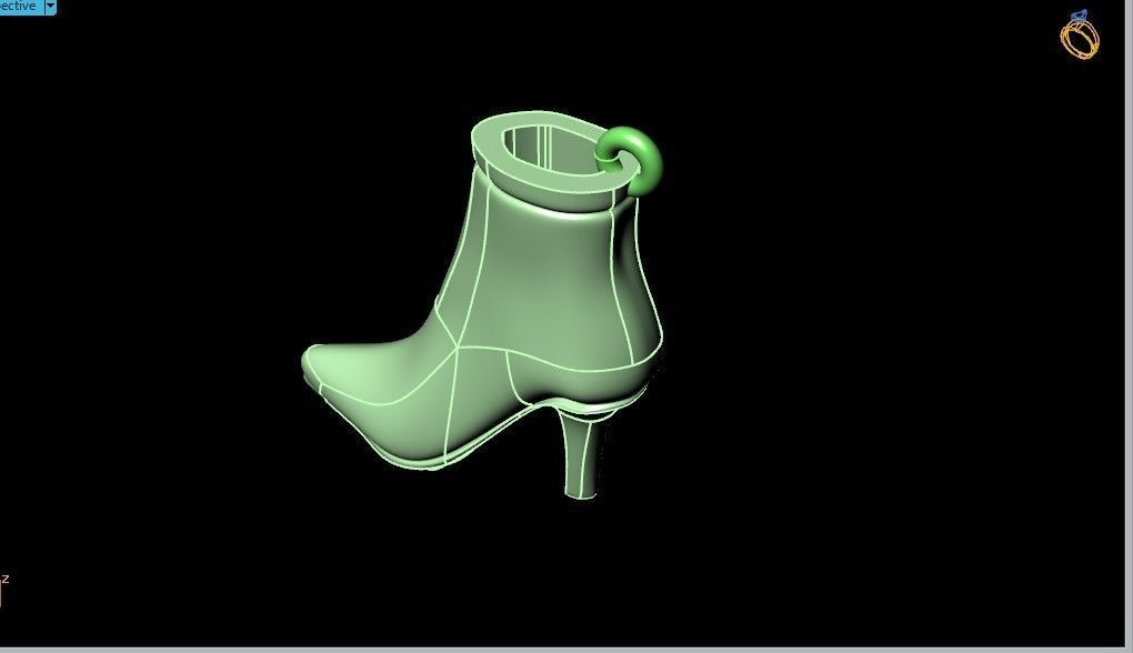 fashionable stylish pendant women boots 3D print model_24