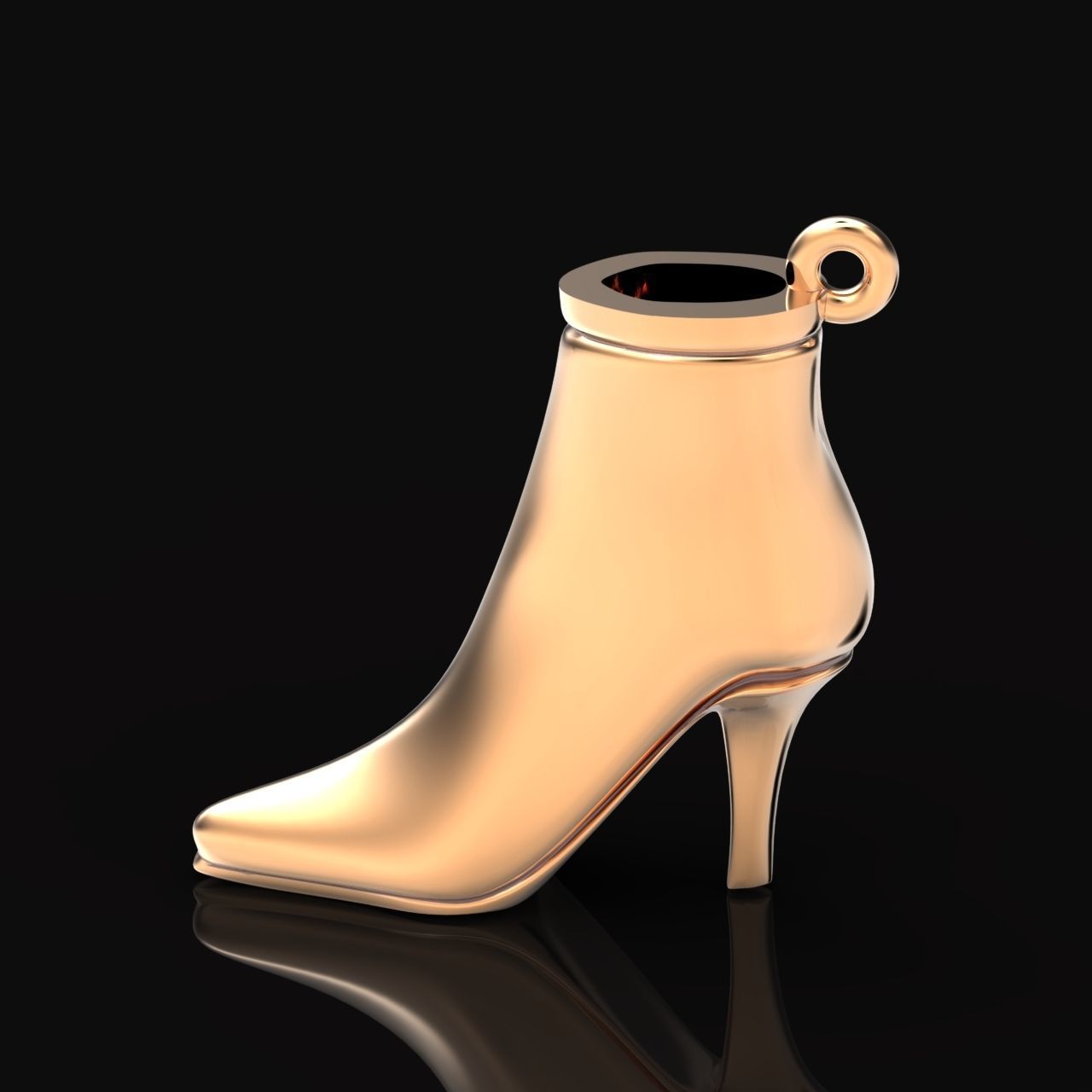 fashionable stylish pendant women boots 3D print model_17