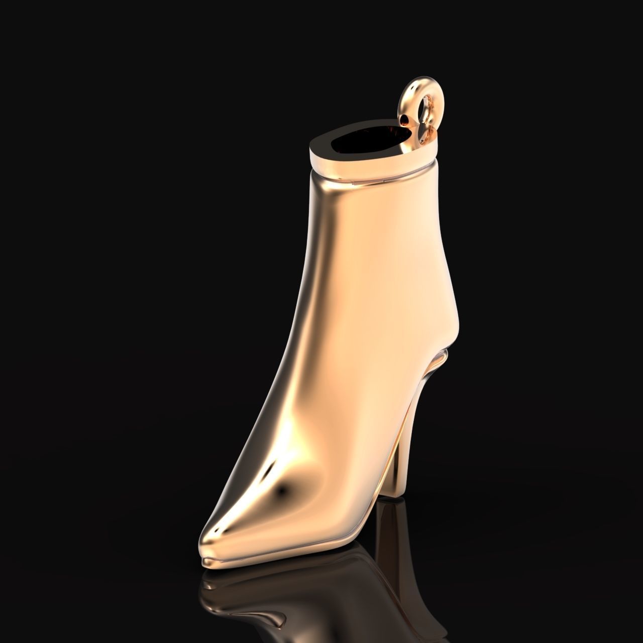 fashionable stylish pendant women boots 3D print model_18