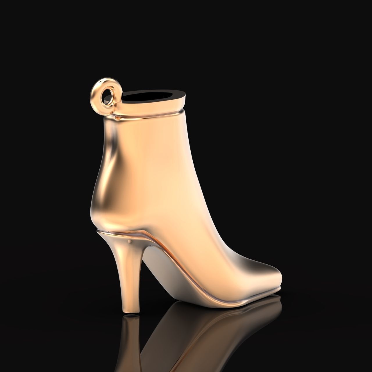 fashionable stylish pendant women boots 3D print model_35