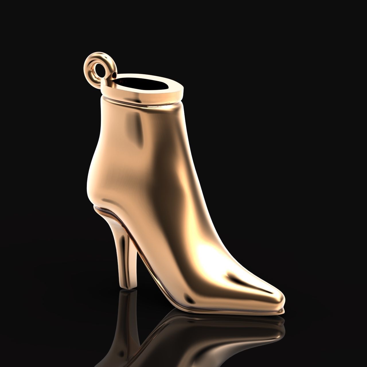 fashionable stylish pendant women boots 3D print model_3