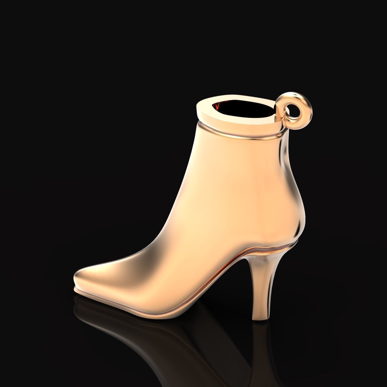 fashionable stylish pendant women boots 3D print model_16