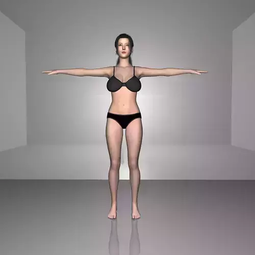 Asian Female Character Free 3D model