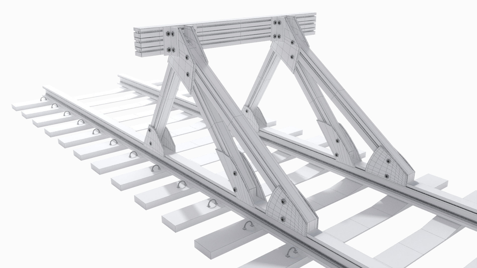 Railway Elements Pack 3D model_13