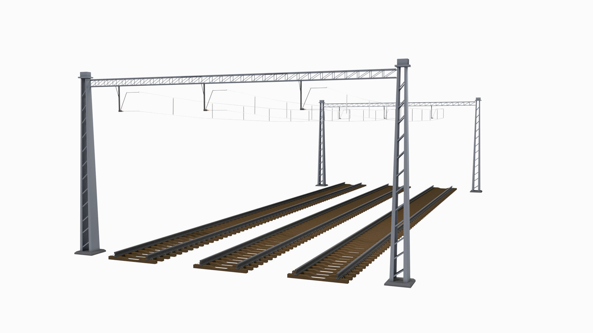 Railway Elements Pack 3D model_3