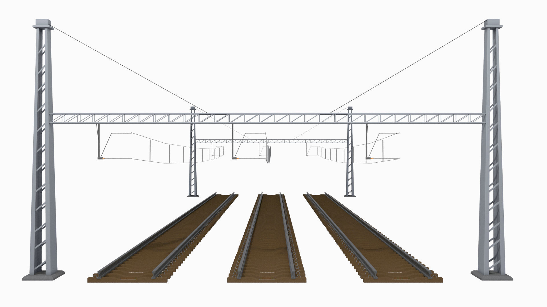 Railway Elements Pack 3D model_62