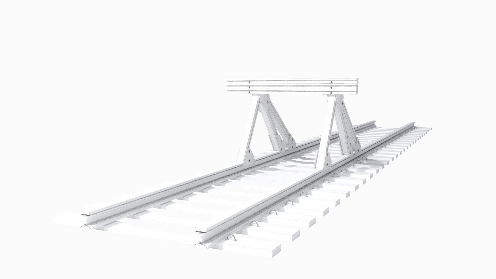 Railway Elements Pack 3D model_17