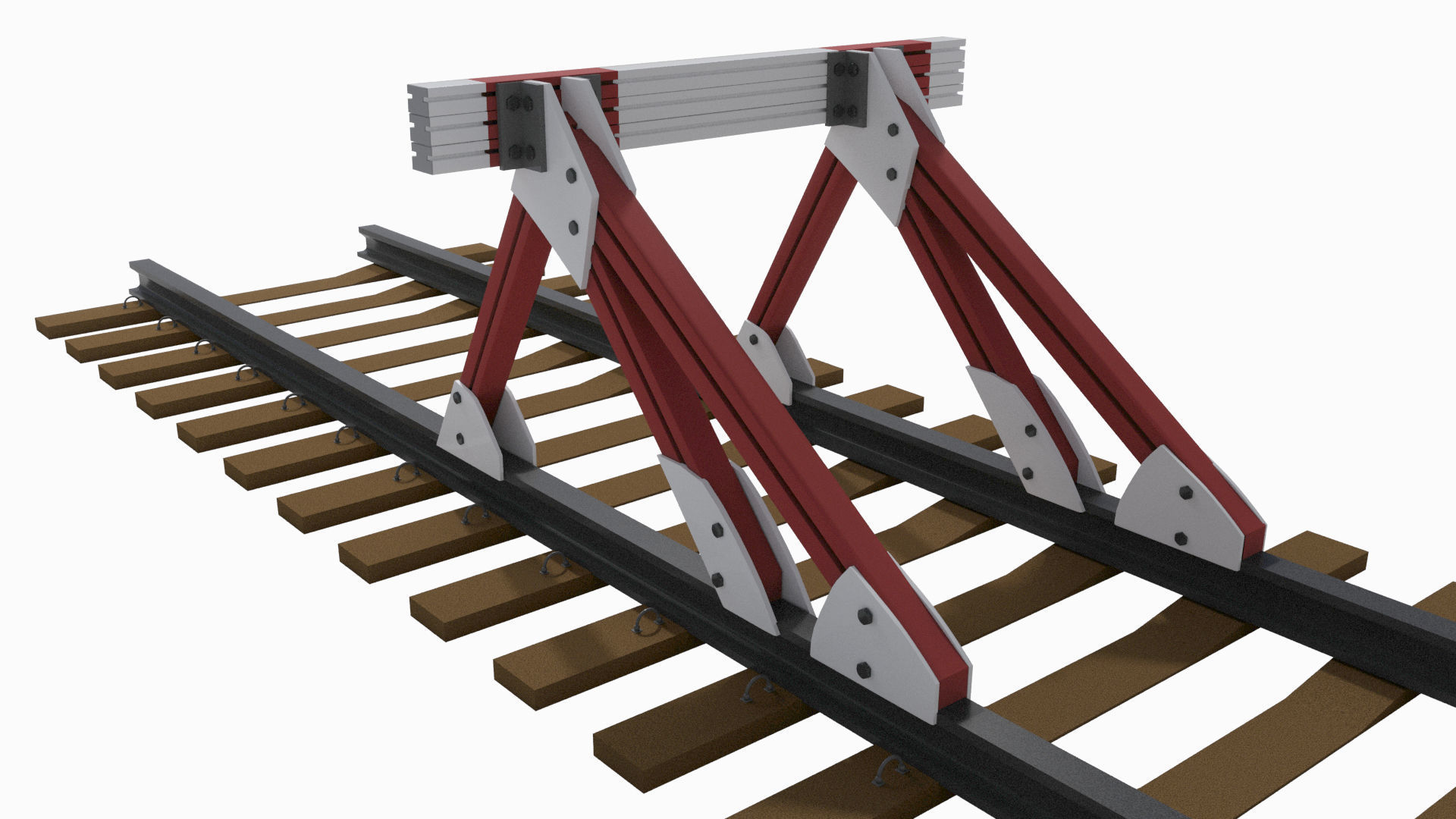 Railway Elements Pack 3D model_12