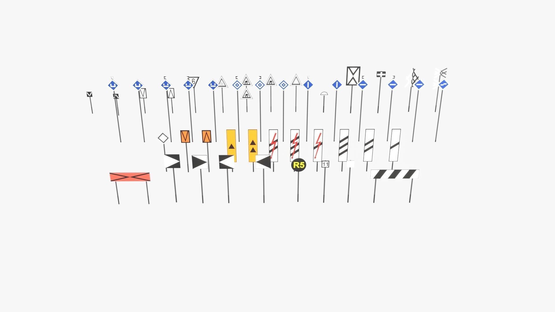 Railway Elements Pack 3D model_68