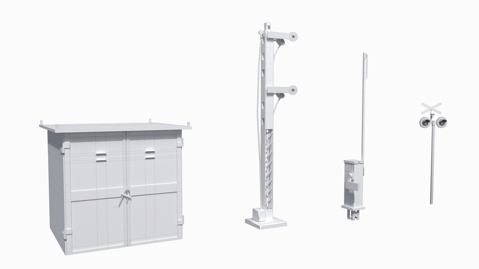 Railway Elements Pack 3D model_58