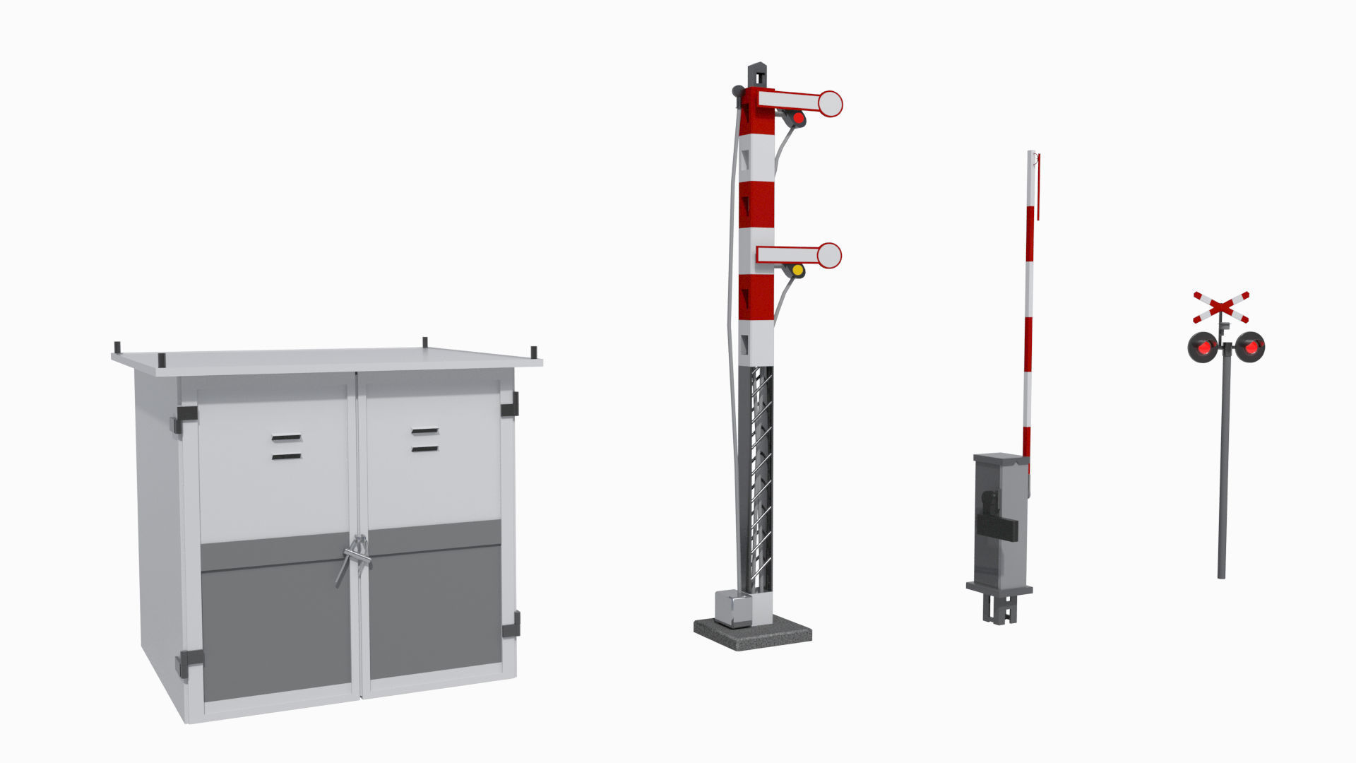 Railway Elements Pack 3D model_55