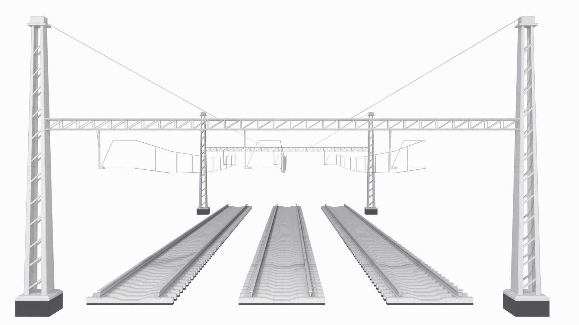 Railway Elements Pack 3D model_63