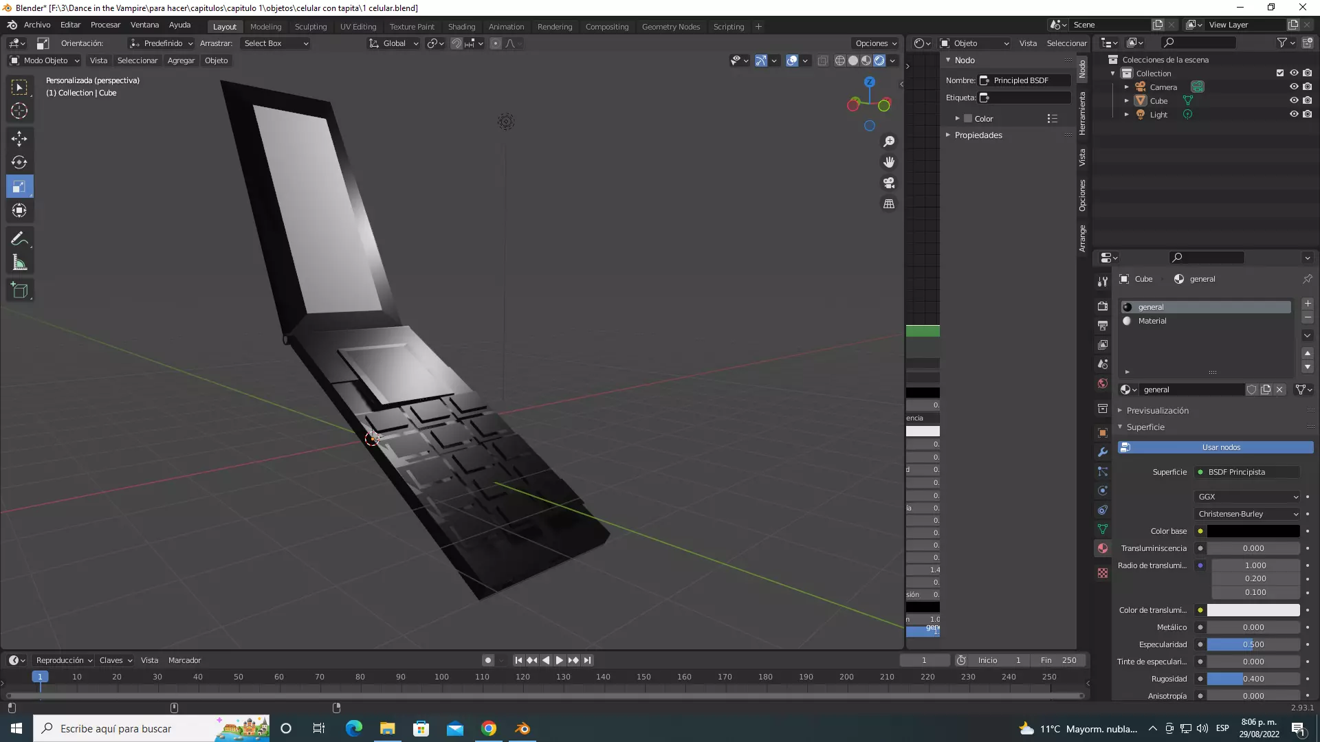 celular cell phone 3D model_0