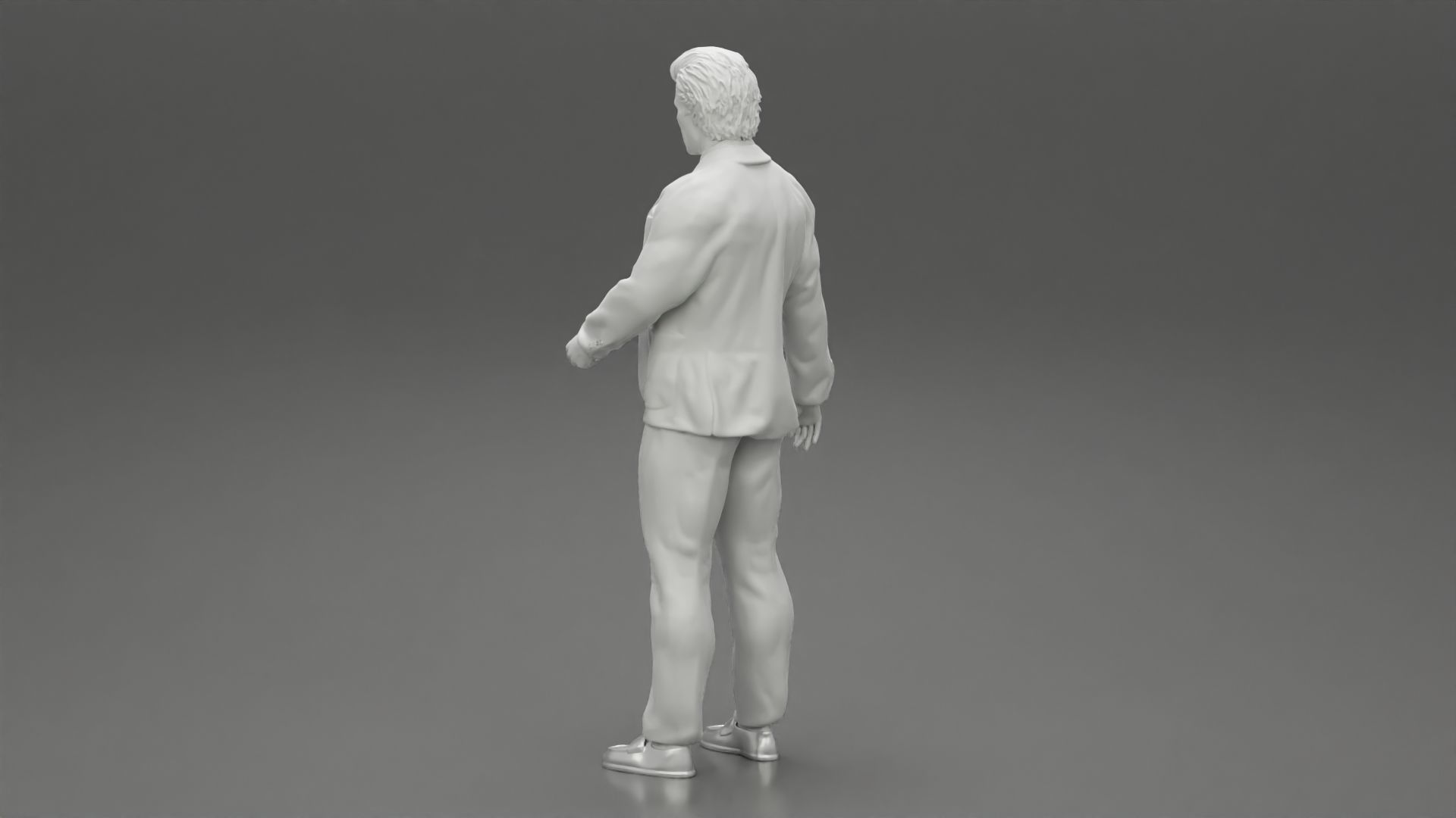 Portrait of Confident Young Businessman Wearing Suit 3D print model_10