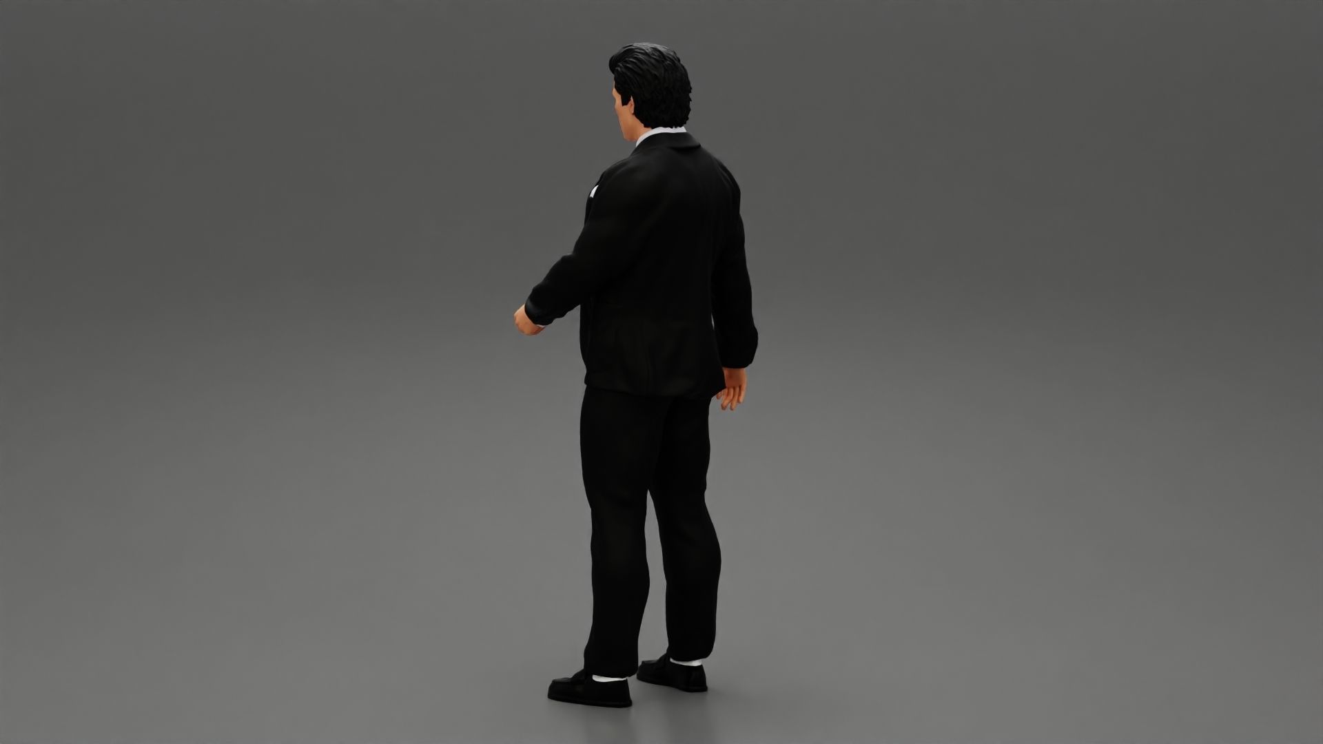 Portrait of Confident Young Businessman Wearing Suit 3D print model_4