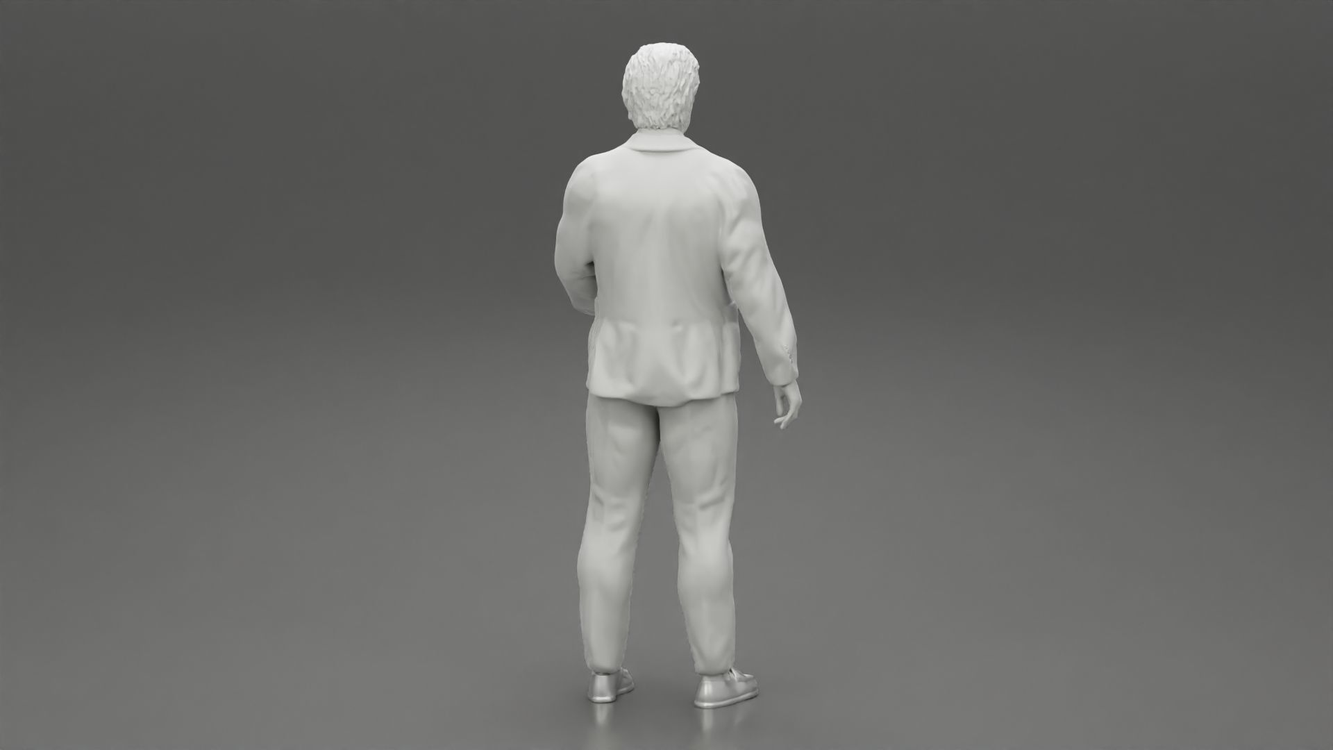 Portrait of Confident Young Businessman Wearing Suit 3D print model_9