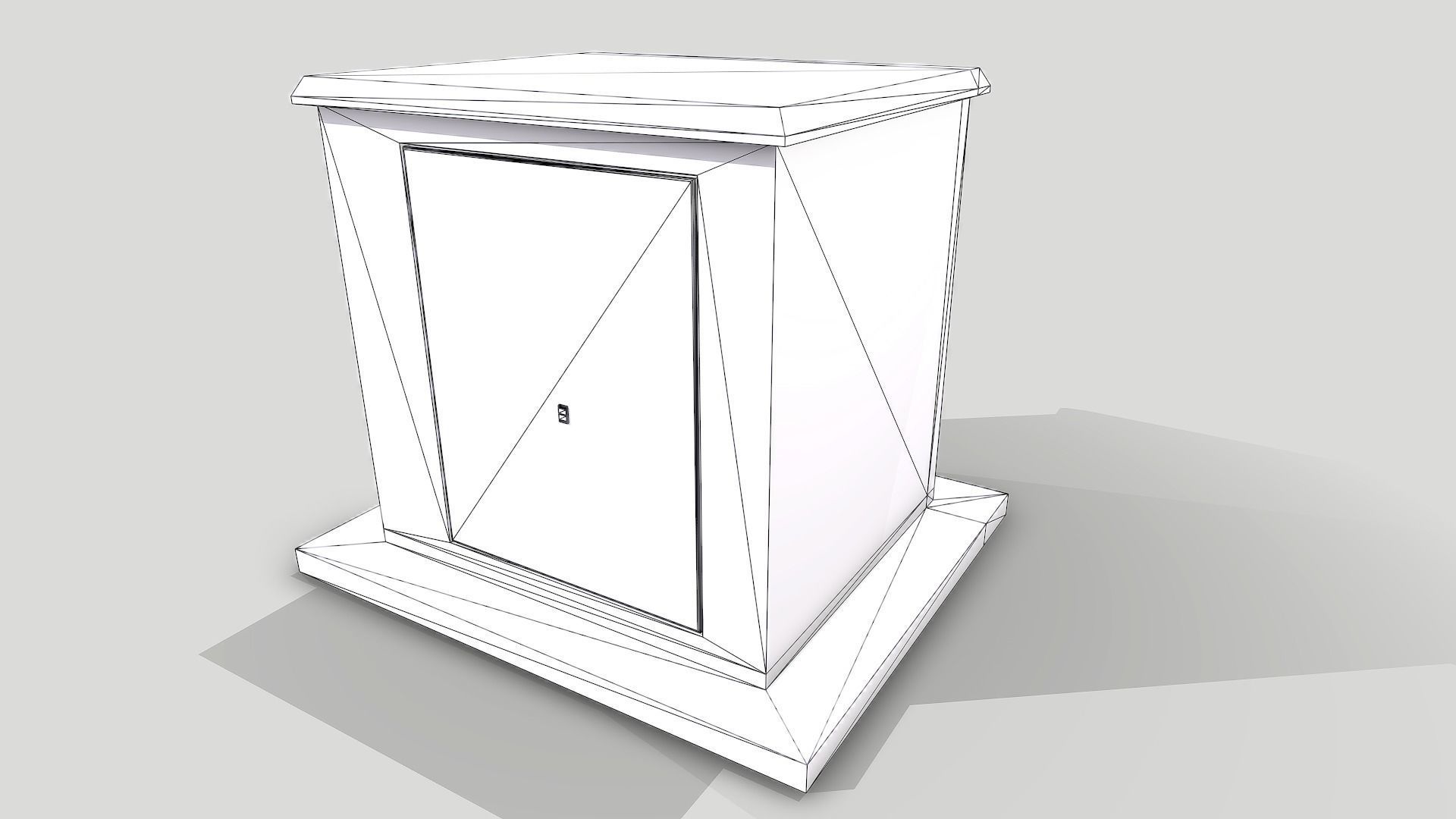 Electrical Box Transformer Low-poly 3D model_6