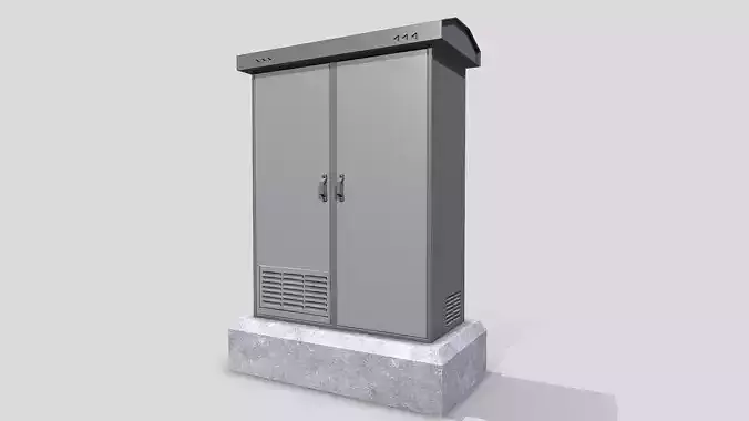 Electric Box 3D Low-poly 3D model