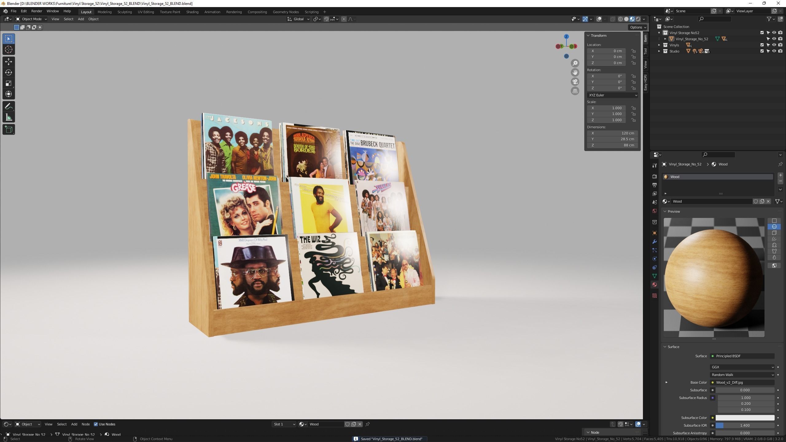 Vinyl Storage No52 3D model_11