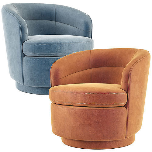 West Elm Viv Swivel Chair 3D model 2