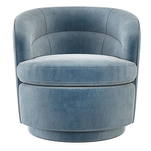 West Elm Viv Swivel Chair 3D model 4