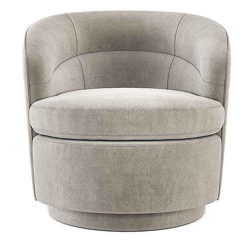 West Elm Viv Swivel Chair 3D model 6