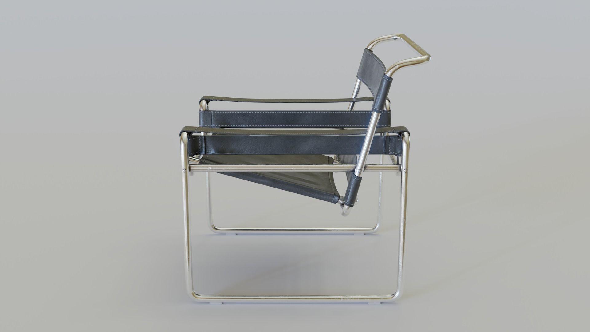 Wassily Chair Low-poly 3D model_3