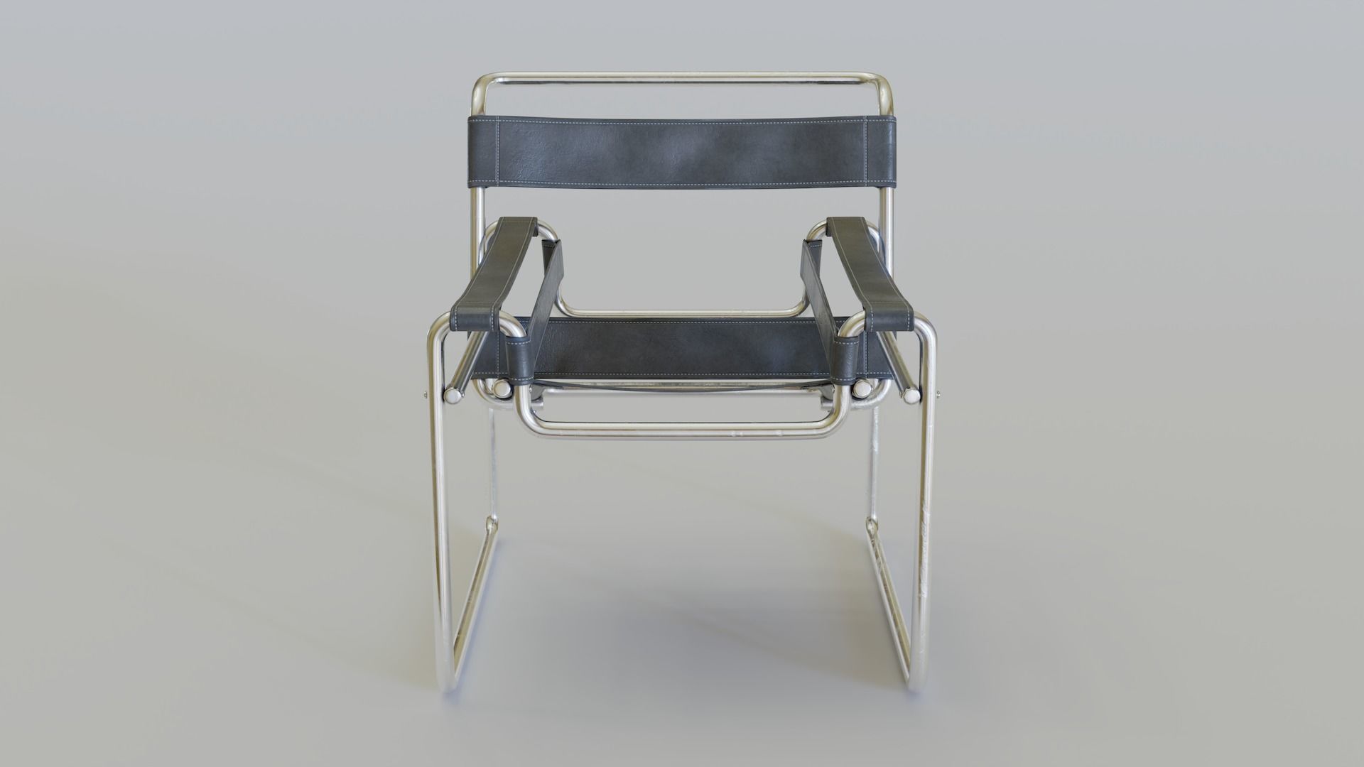 Wassily Chair Low-poly 3D model_4