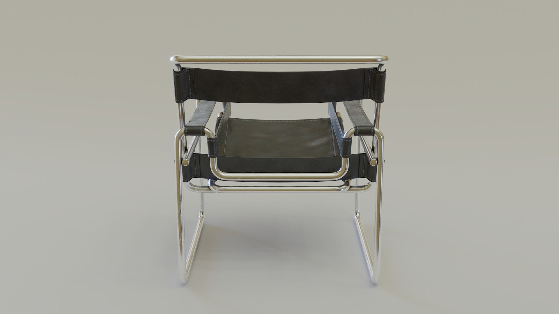 Wassily Chair Low-poly 3D model_5