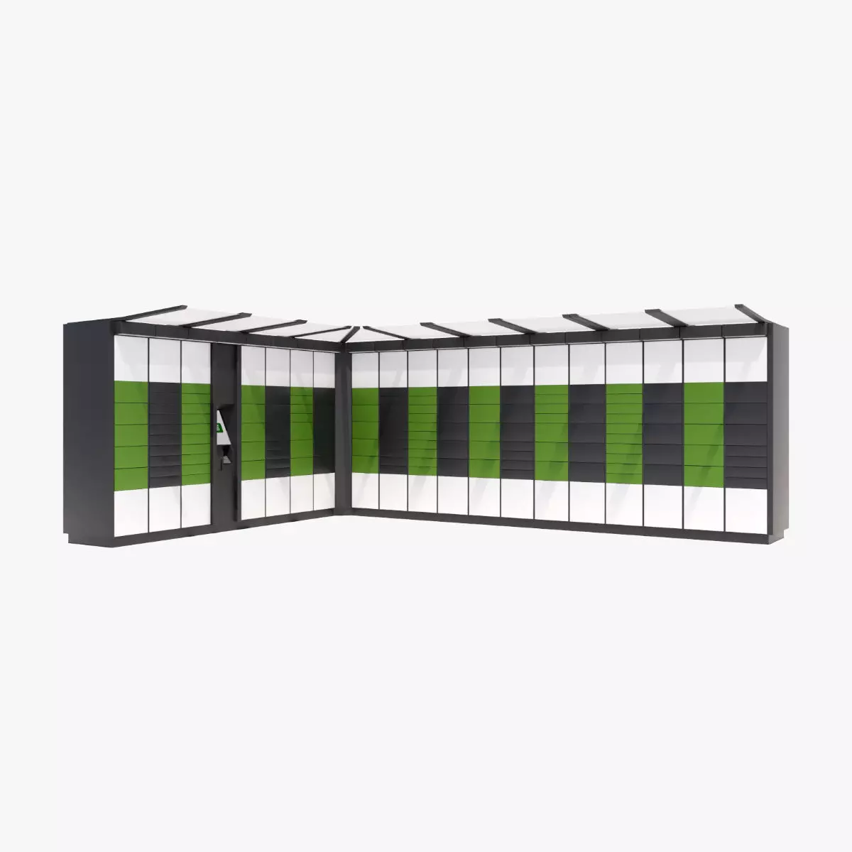 Corner Parcel Locker 3D model
