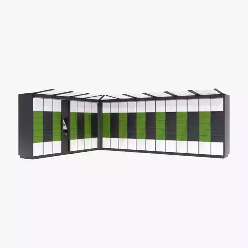 Corner Parcel Locker 3D model