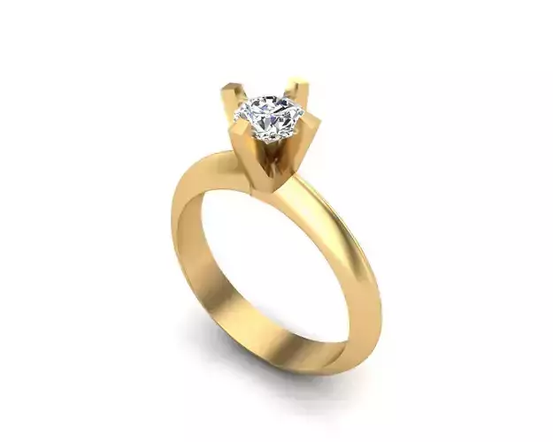 Solitaire ring Free 3D print model