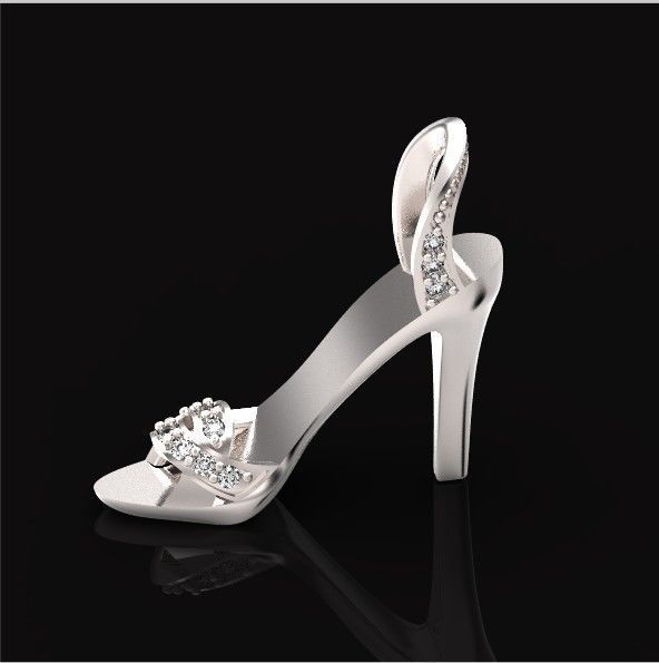 stylish pendant women sandals with diamonds 439  3D print model_20