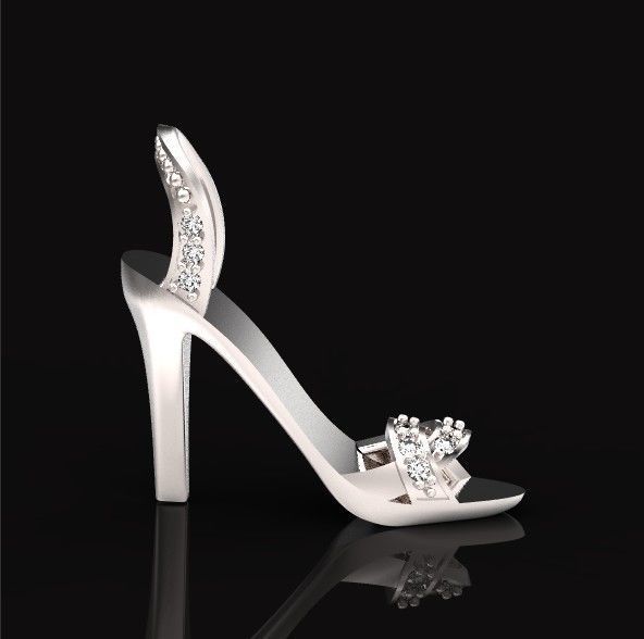 stylish pendant women sandals with diamonds 439  3D print model_15