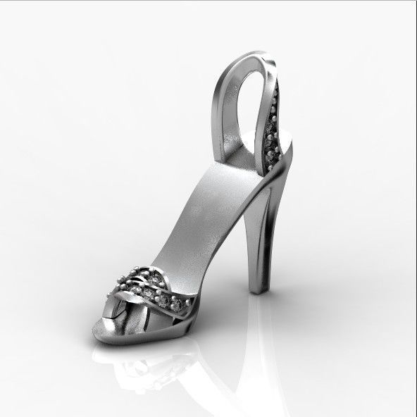 stylish pendant women sandals with diamonds 439  3D print model_22
