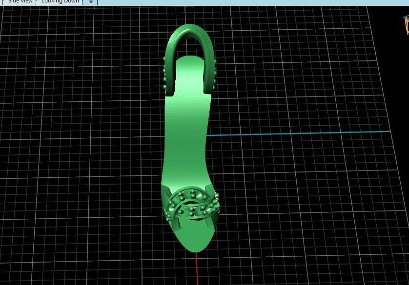 stylish pendant women sandals with diamonds 439  3D print model_36