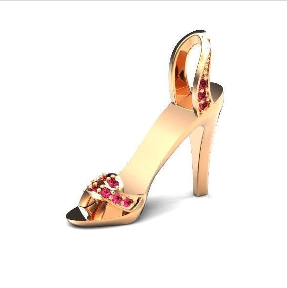 stylish pendant women sandals with diamonds 439  3D print model_26