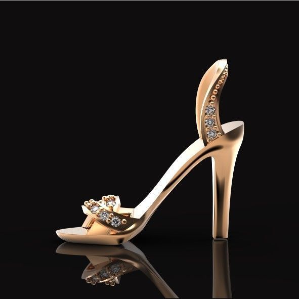 stylish pendant women sandals with diamonds 439  3D print model_10