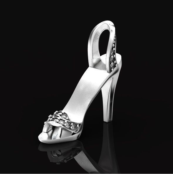 stylish pendant women sandals with diamonds 439  3D print model_21