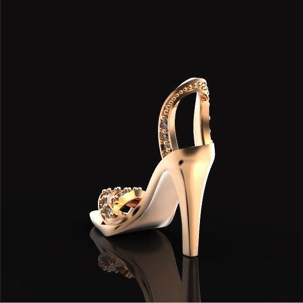 stylish pendant women sandals with diamonds 439  3D print model_11