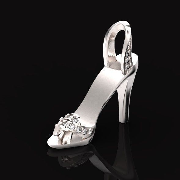 stylish pendant women sandals with diamonds 439  3D print model_18