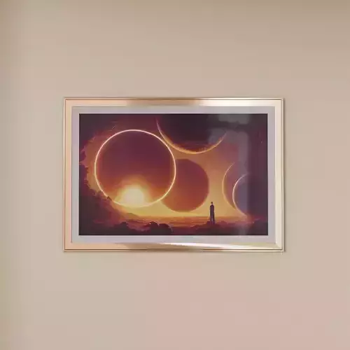 Framed Artwork Surrealist Landscape 1