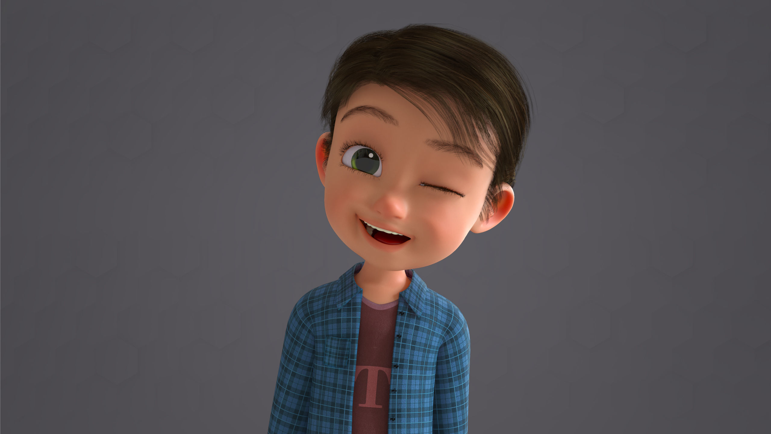 CARTOON CUTE BOY BLENDER VERSION 3D model_14