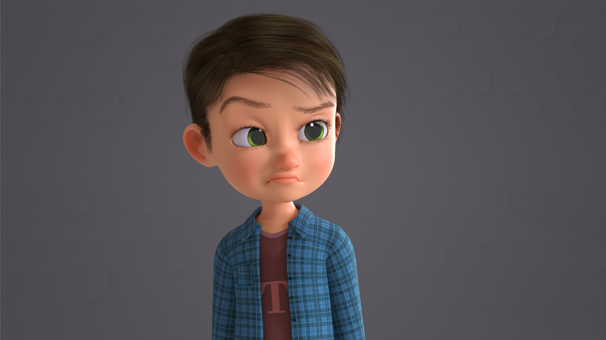 CARTOON CUTE BOY BLENDER VERSION 3D model_11